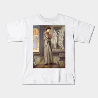 Pygmalion and the Image The Heart Desires by Edward Burne-Jones Kids T-Shirt